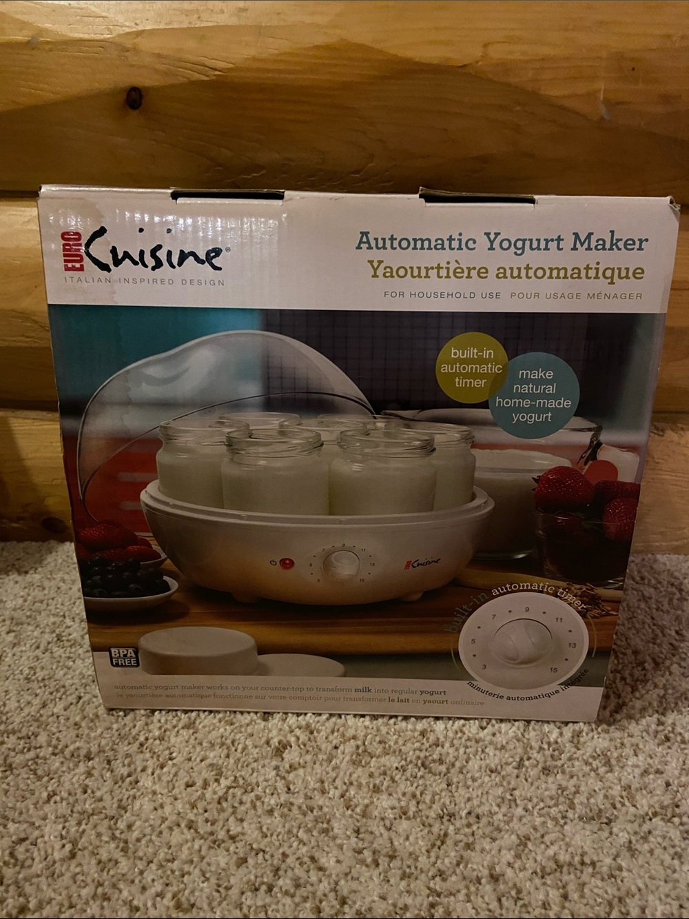 Automatic Yogurt Maker in White with Built-In Timer